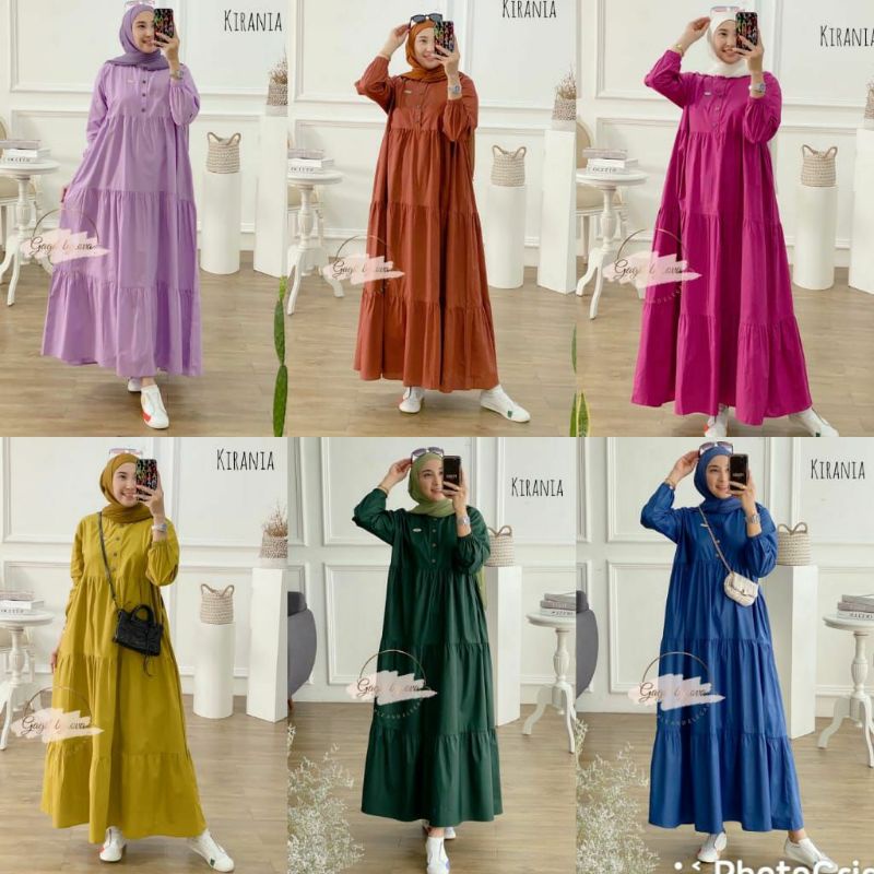 KIRANIA MIDI DRESS BY GAGIL / MIDI DRESS KATUN PREMIUM / LONG TUNIK KIRANIA GAGIL
