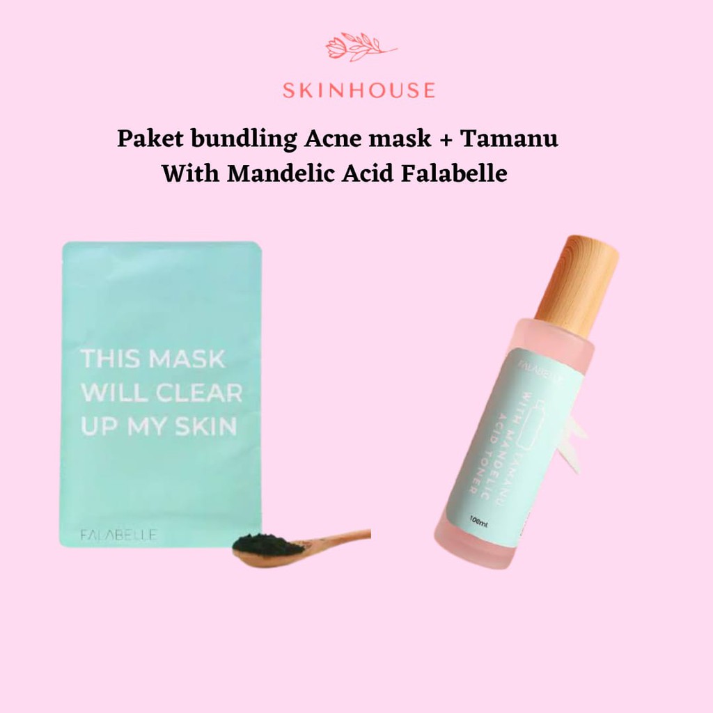 PAKET BUNDLING ACNE MASK &amp; MANDELIC TONER FALABELLE