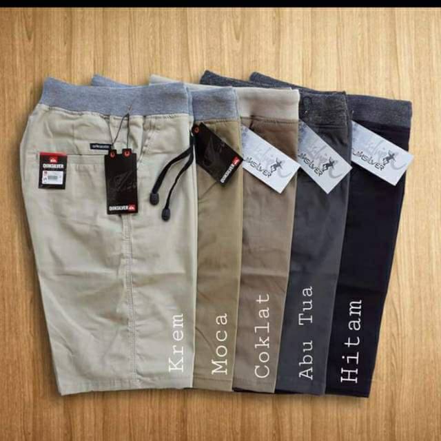  BIG SIZE  Celana  Chino  Pendek Pria  mick pinggang karet 