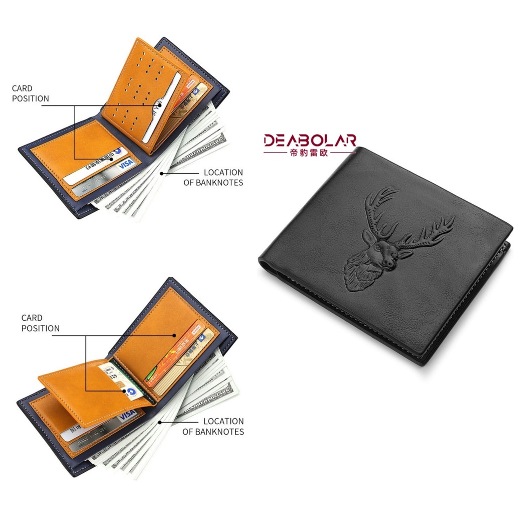 DOMPET LIPAT PRIA KULIT PREMIUM HITAM ERLING WA508B5 PENDEK TIPIS SLOT KARTU UANG SIMPLE KECIL IMPORT COWOK KEREN BRANDED DISTRO LAKI TERBARU BATAM REMAJA KEKINIAN MURAH