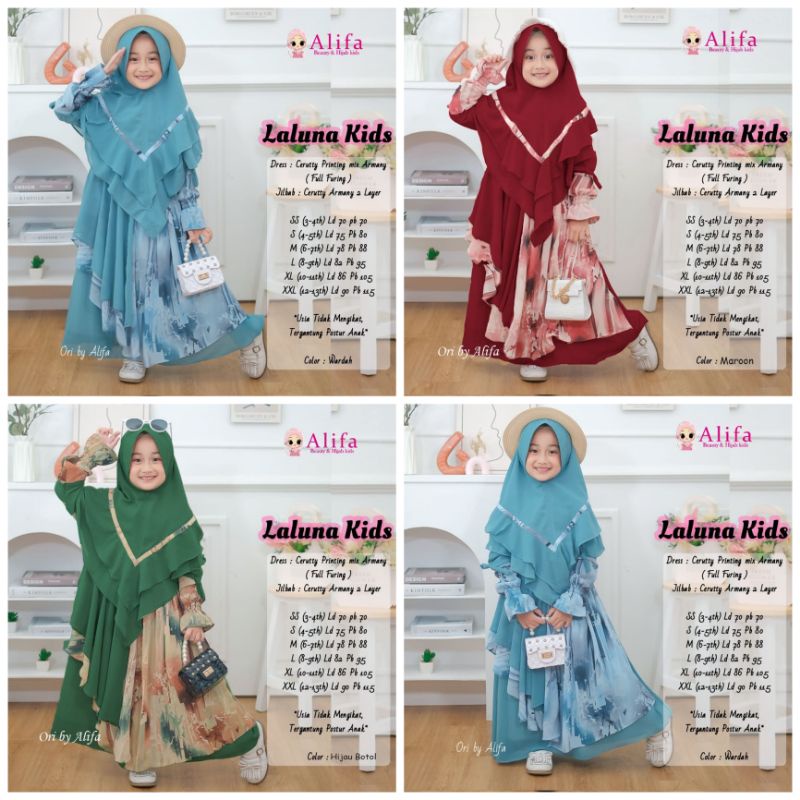 LALUNA SET KIDS VOL.1 / MOUZA KIDS SET / NATASHA SET KIDS / ELLSA VOL.2 SET KIDS ORIGINAL PRODUK BY 