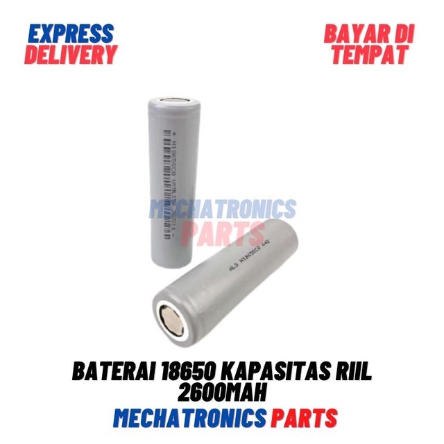 [BTR-9016] BATERAI BATTERY 18650 KAPASITAS RIIL 2600mAh