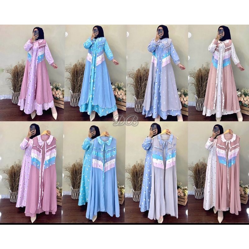 SCH_ GAMIS 2IN1 PREMIUM TERLARIS GAMIS SYAKILA 2IN1 OUTER CERUTY | GAMIS TERBARU | GAMIS PESTA | GAM