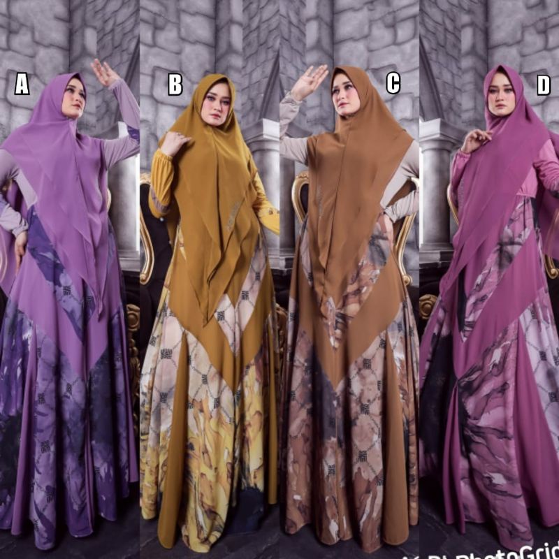 Gamis Syar'i Terbaru/Set Syar'i/Fatimah Syar'i by Humaira/Gamis Ceruty