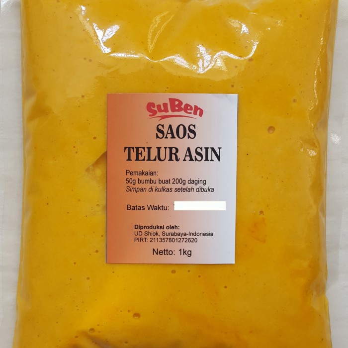 

suben saos telur asin salted egg sauce 1kg