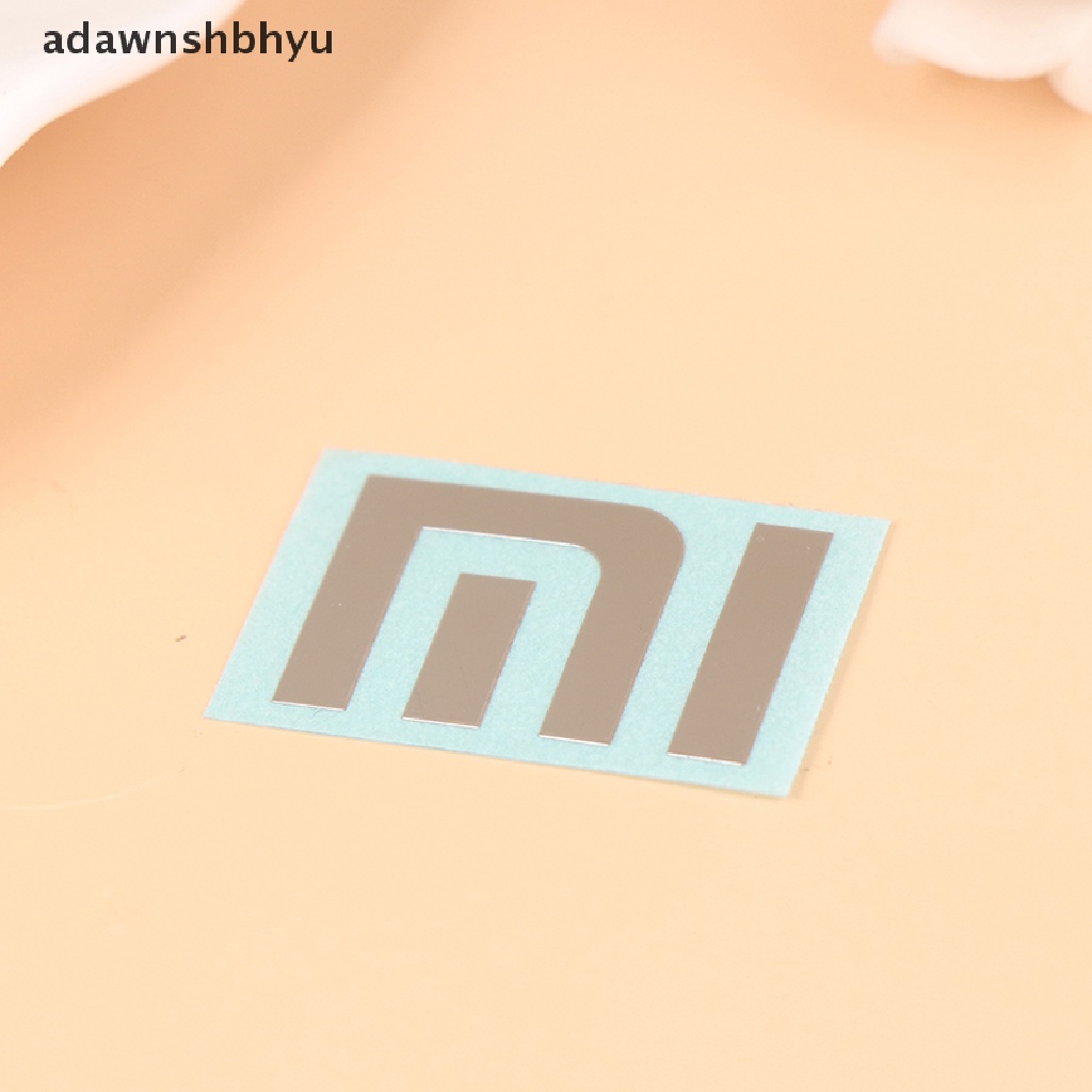 Stiker Logo adawnshbhyu Bahan Metal Warna Silver Untuk Laptop / Handphone Xiaomi MI