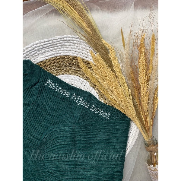 CARDIGAN RAJUT MALONE Wanita Knit Kardigan-MALONE HIJAU BOTOL