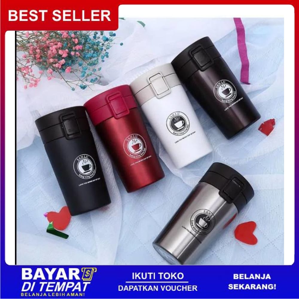 Termos Motif Gelas Kopi Termos Travel Vacuum Mug Cup Coffe Stainless Steel FF