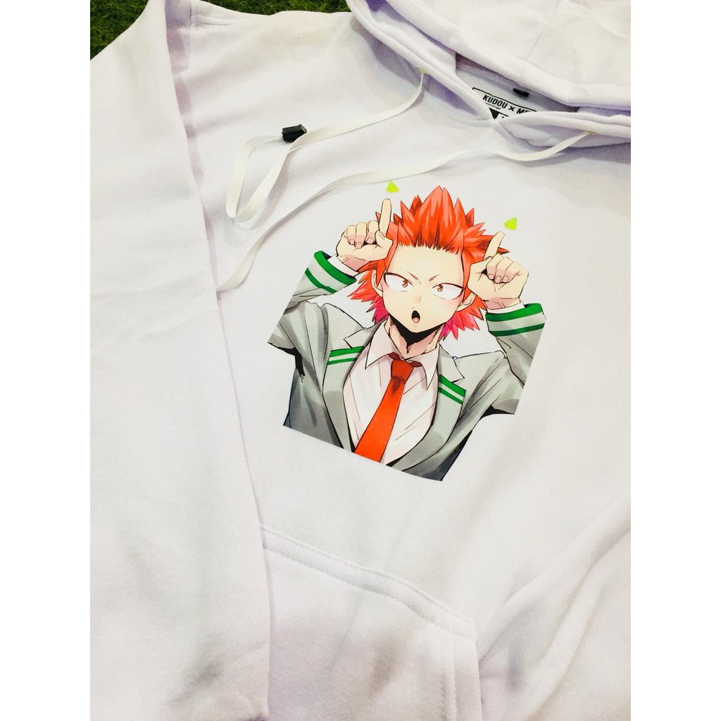 Hoodie Eijiro Kirishma Sturdy Hero White anime My hero Academia Boku No Hero Character