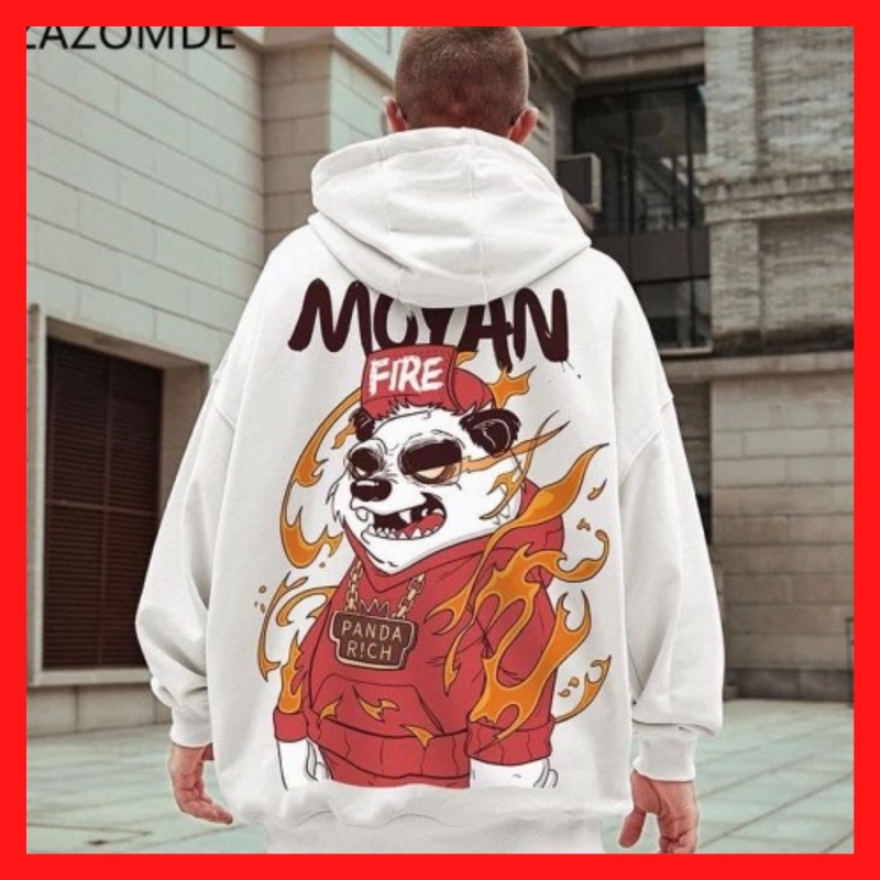 JAKET HOODIE PANDA FIRE - JAKET HOODIE MURAH - JAKET HOODIE UNISEX