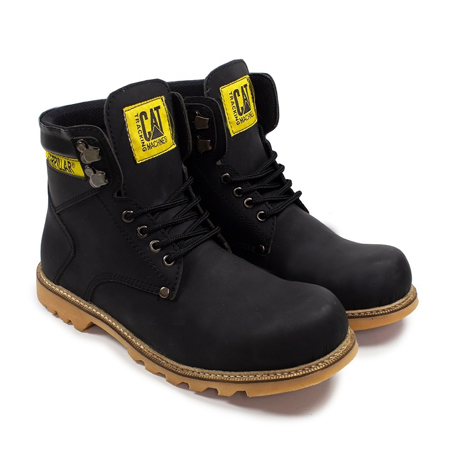 Sepatu Boots Safety CAT Holton Sepatu Pria SAfety Ujung Besi / Sepatu Kerja Outdoor termurah