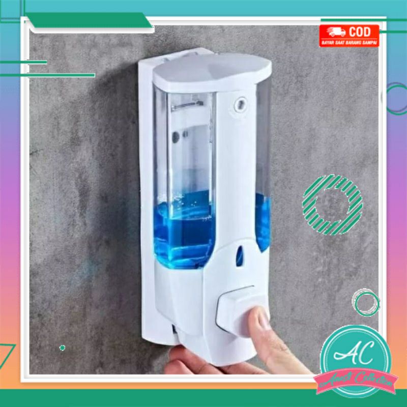 Dispenser tempat sabun cuci cair untuk cuci tangan tempel dinding pencet manual