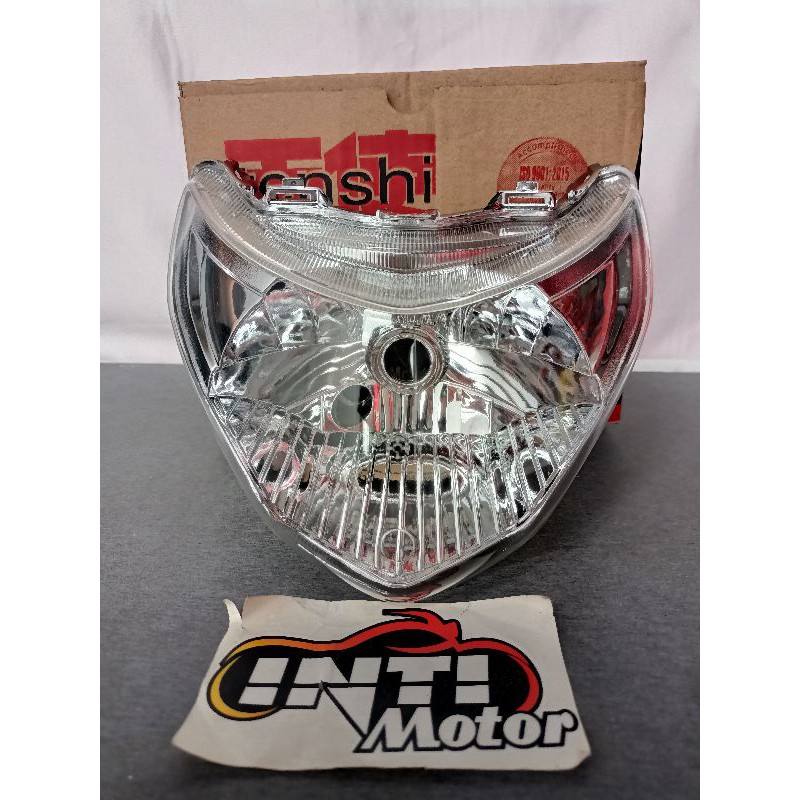 Lampu Depan Suzuki Smash Spin 2009 2010 Shogun 125 04 Merk Tenshi 1set dan Mika Reflektor Motor Spin