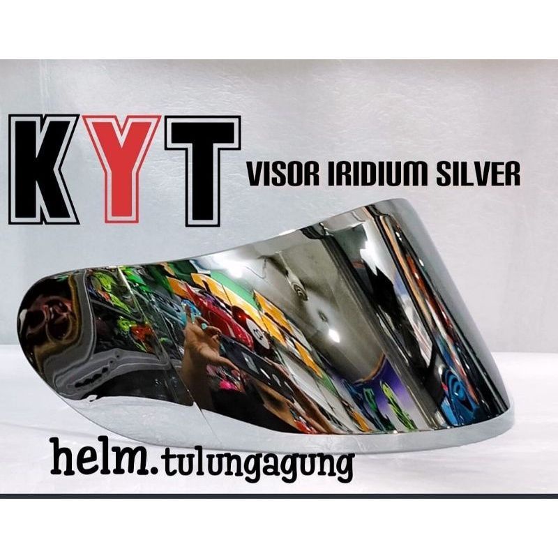 [COD] Kaca Visor FLAT KYT - R10 RC7 K2R MDS VICTORY V2R iridium Silver blue gold hitam bening