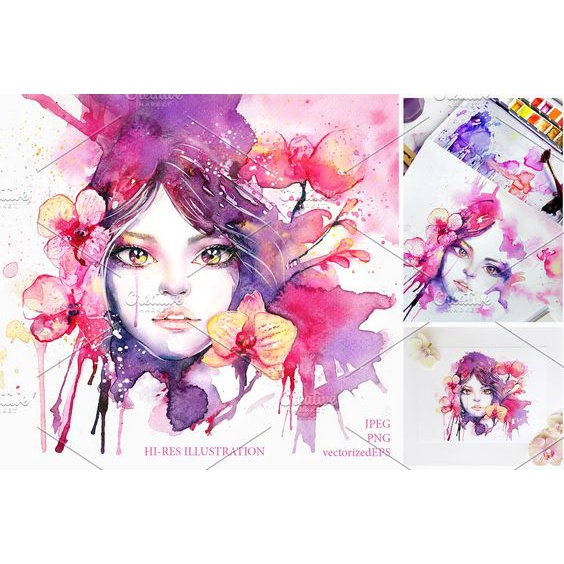 Orchid Fluide Watercolor Collection