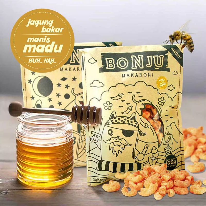 

CEMILAN MAKARONI PREMIUM BY R-Bonju makaroni Varian jagung bakar spicy & jagung bakar madu