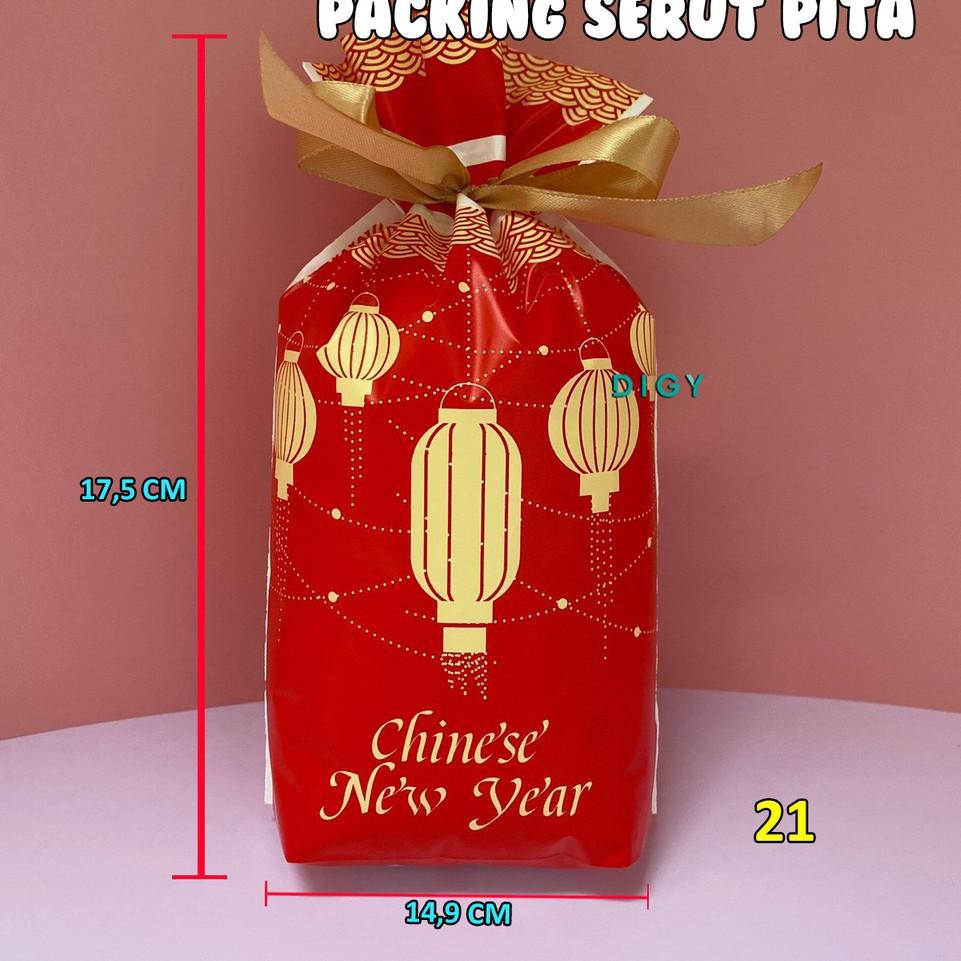 

Harga Murah 9CHJQ [5 pcs] Pouch Serut Imlek 5 PCS Candy Pouch Drawstring Doff Packing Cookies Kue Ke