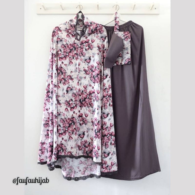 FB Mukena Selma rose  klasik(tali karet)