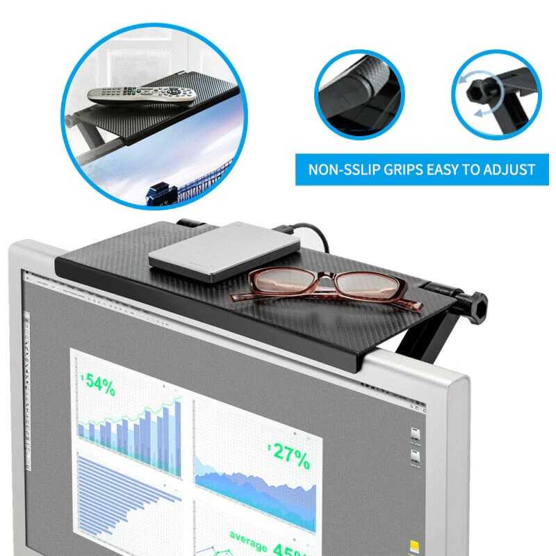 COD Rak Tv Gantung Minimalis Tempat Remote Modem Wifi Rak Monitor Komputer Hitam E43