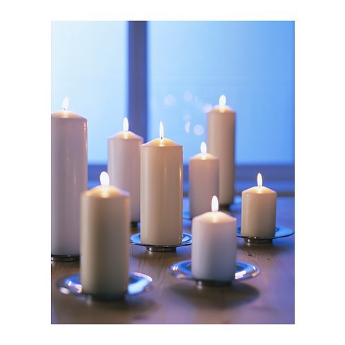 FENOMEN Lilin blok tanpa aroma 15 cm alami