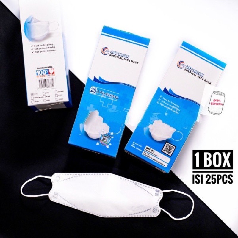 MASKER MEDIS JSP KF94 KN95 SURGICAL MASK MODEL KOREA EVO 1 Box = 25 Pcs