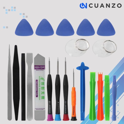 Peralatan Reparasi Smartphone 21 in 1 Repair Tools Set  / Alat Reparasi Perbaiki Perbaikan Jam Tangan Hp Laptop Komplit Lengkap Set Original / Obeng Hp Handphone Iphone Oppo Xiomi Android Asus Samsung Realme Redmi Rusak Elektrik Plus Full Set Anti Karat