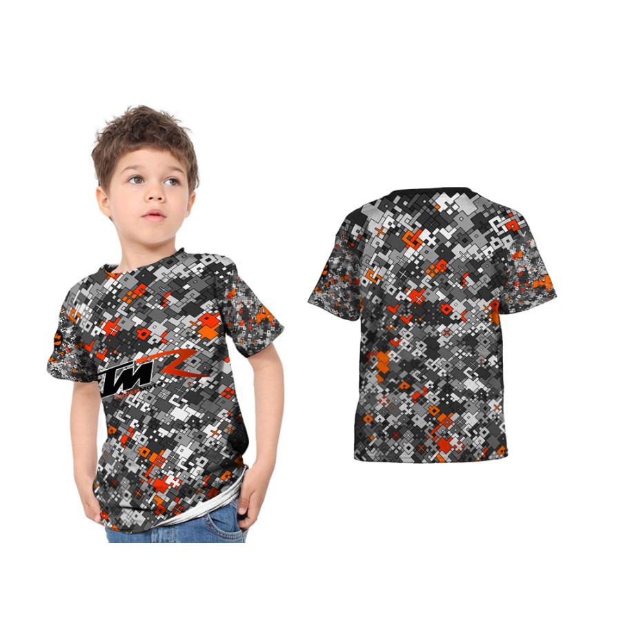 2S5 - Baju Kaos Tshirt Anak Motor KTM Racing 02 Fullprint Custom - S