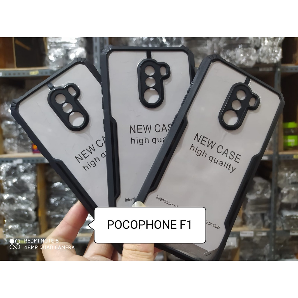 Casing Xiaomi Pocophone F1 - Softcase Armor Case Fusion Shockproof Silikon Transparan