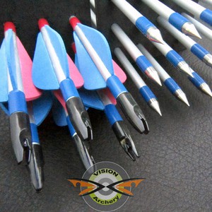 ANAK PANAH ALUMUNIUM 8mm PER 6 pcs | ARROW BUKAN KAYU BAMBU FIBER CARBON BUSUR PANAHAN ARCHERY