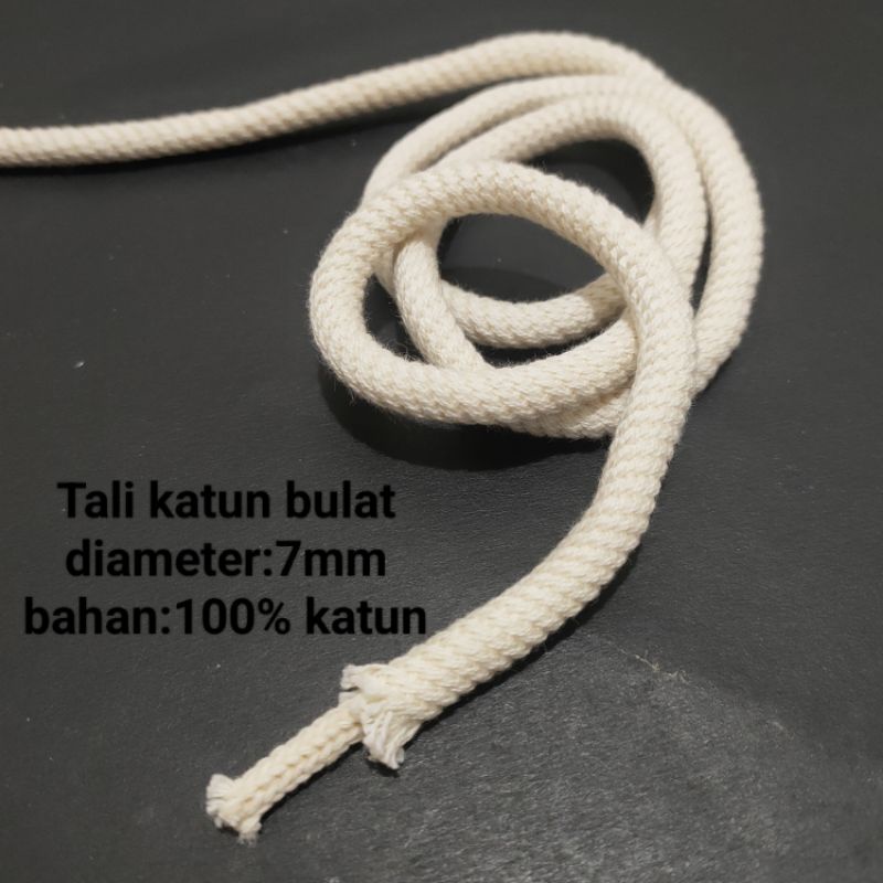 tali katun/tali hoodie/tali celana/tali macrame.serat rajut unik.(jual permeter)