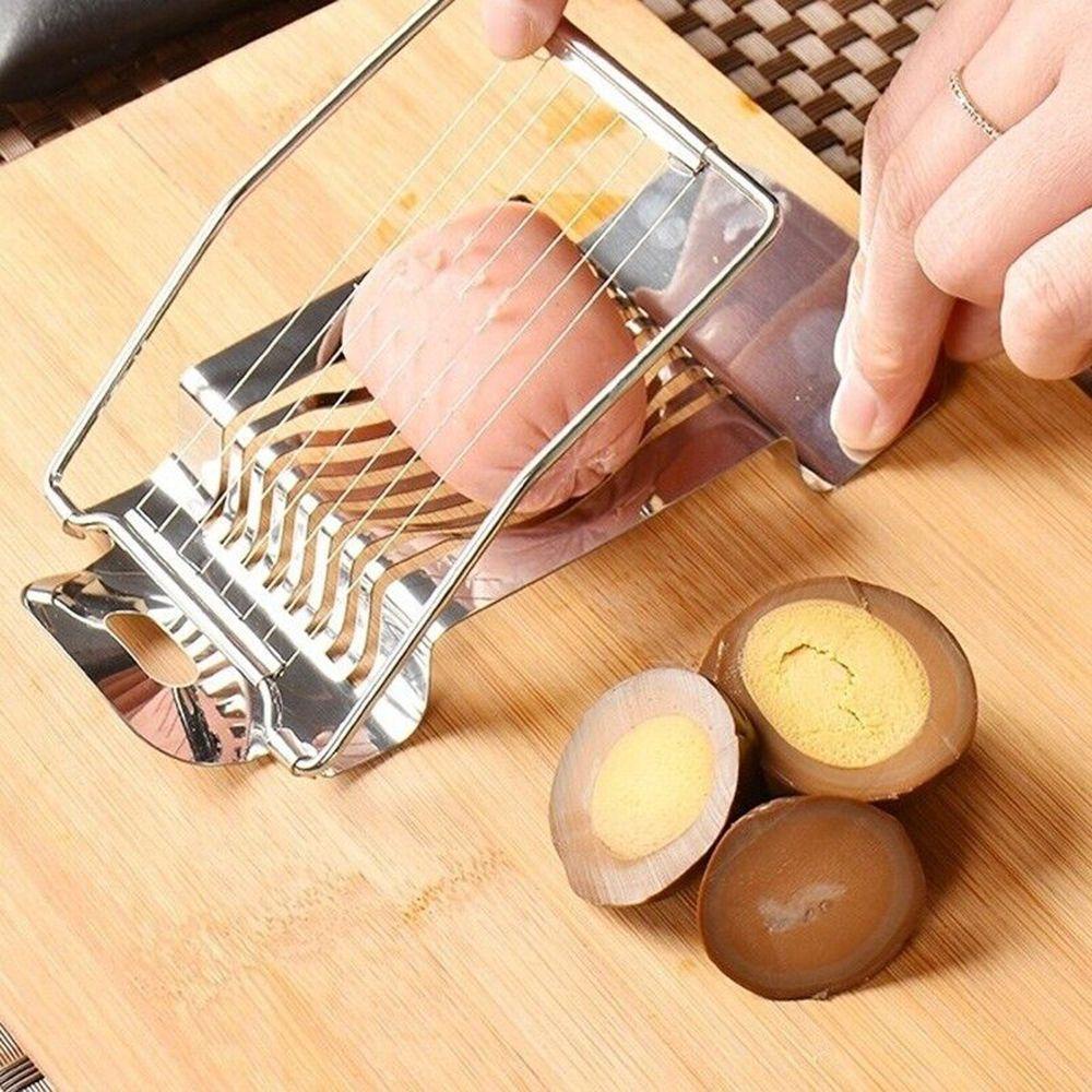 Alat Pengiris Telur Rebus Sayuran Buah Multifungsi Bahan Stainless Steel Untuk Aksesoris Dapur