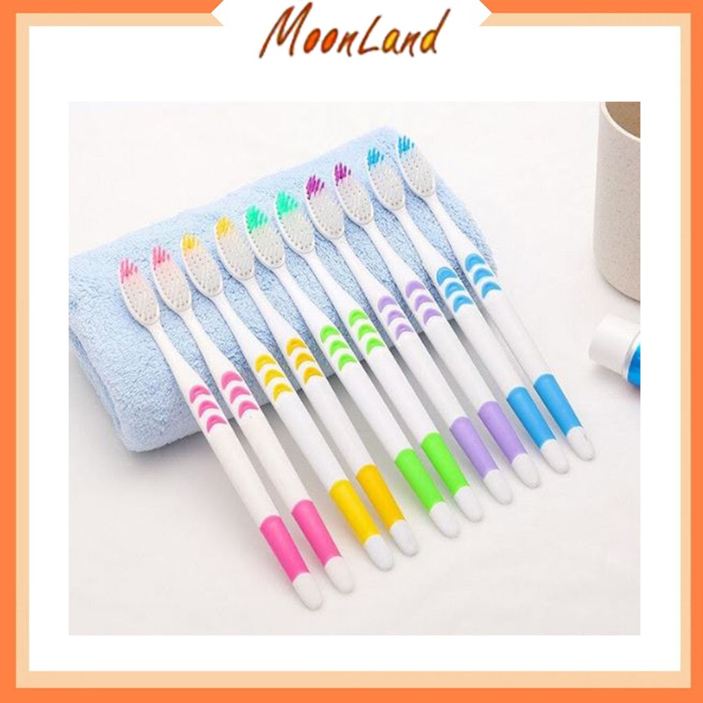 MoonLand COD Sikat Gigi Dewasa 10 in 1 dengan Bulu Sikat Halus Sikat Gigi Dewasa 10 pcs Produk Import 322