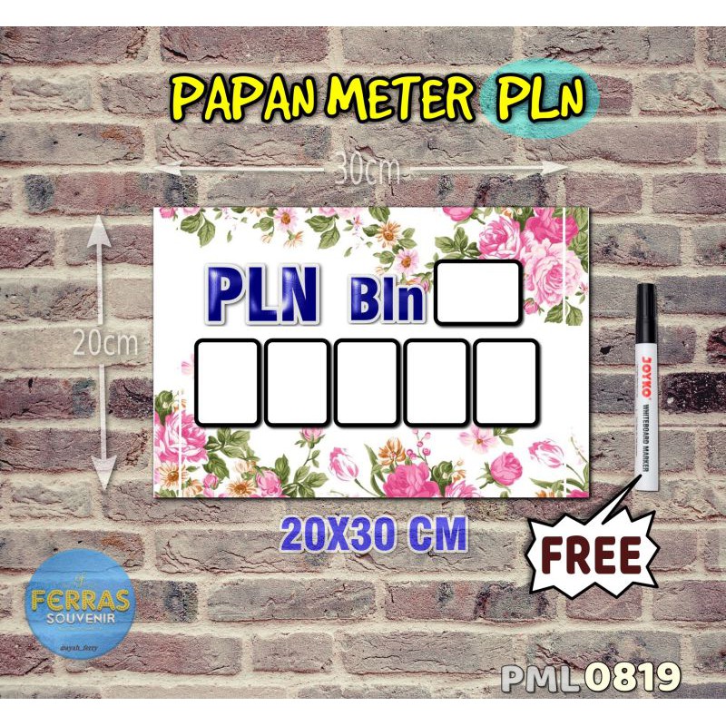 

Ferras Papan Meter Listrik PLN PAM motif Unik - Flower 19