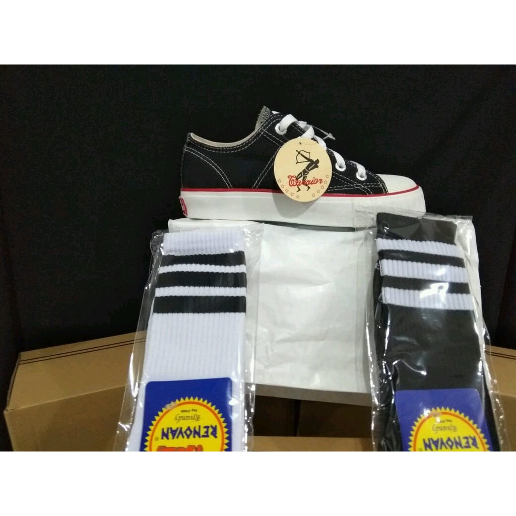 SEPATU WARRIOR CLASSIC PENDEK KAOS KAKI / SEPATU SEKOLAH WARRIOR PENDEK /WARRIOR CLASSIC /SEPATU