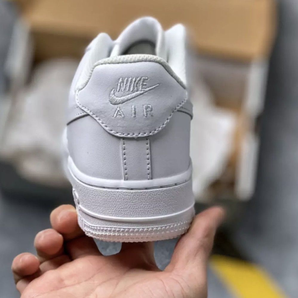 SEPATU SNEAKERS WANITA/PRIA NIKE AIR PORCE 1 ONE FULL WHITE / PUTIH POLOS LOW-2