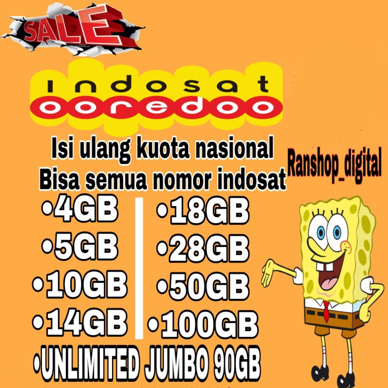 Freedom Unlimited Jumbo 90GB |Kuota indosat Freedom Internet 50GB 100GB 24jam 30Hari IM3