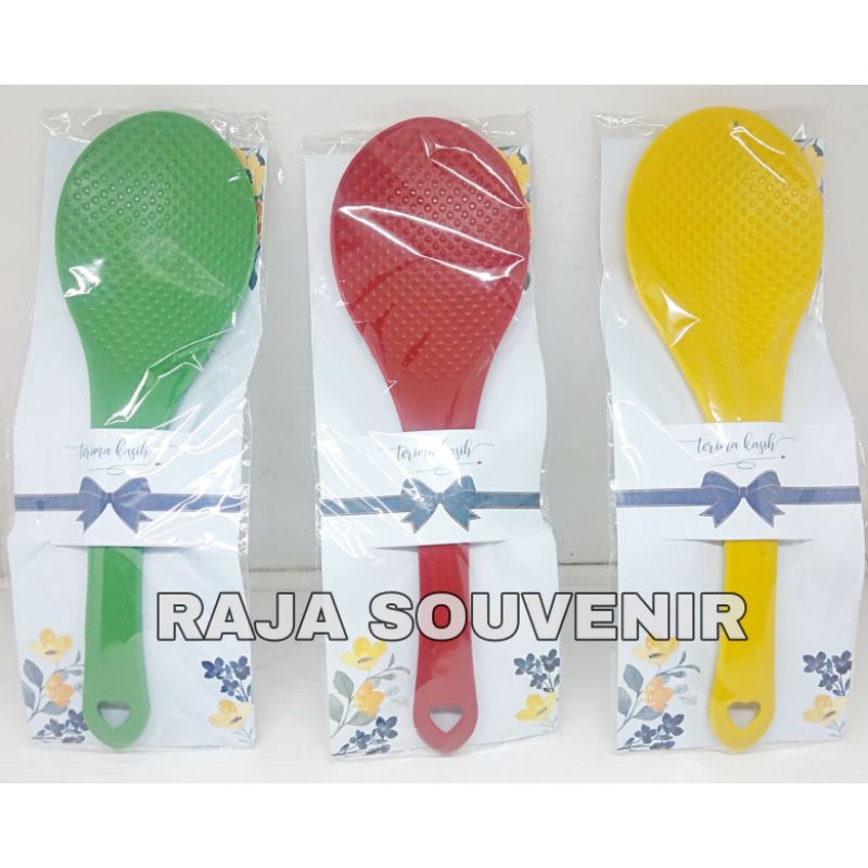 (ISI 100PCS ) SOUVENIR CENTONG NASI KEMASAN ALAS SHABY