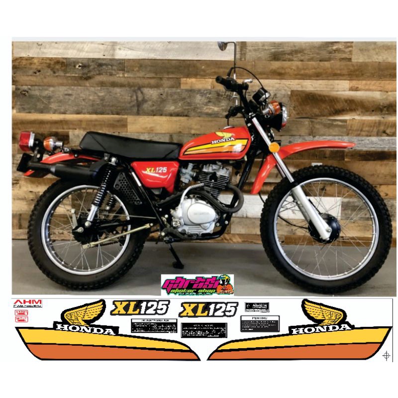 striping honda cb xl versi US striping honda xl125 versi US decal tengki xl125 us  cb 100 cb125