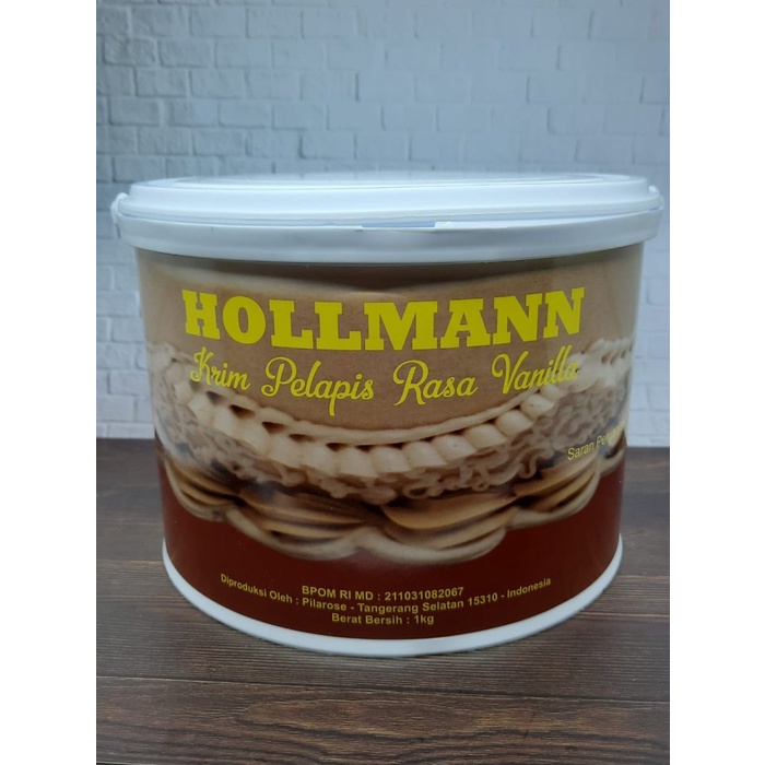 

Krim- Hollmann Butter Cream Vanilla 1 Kg Krim Pelapis Kue Siap Pakai Hollman -Krim.