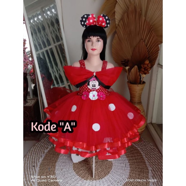 Dress Anak Mickey Mouse / Minnie mouse || Baju Ulang Tahun Anak || Gaun Tutu Anak Minnie mouse || Ko
