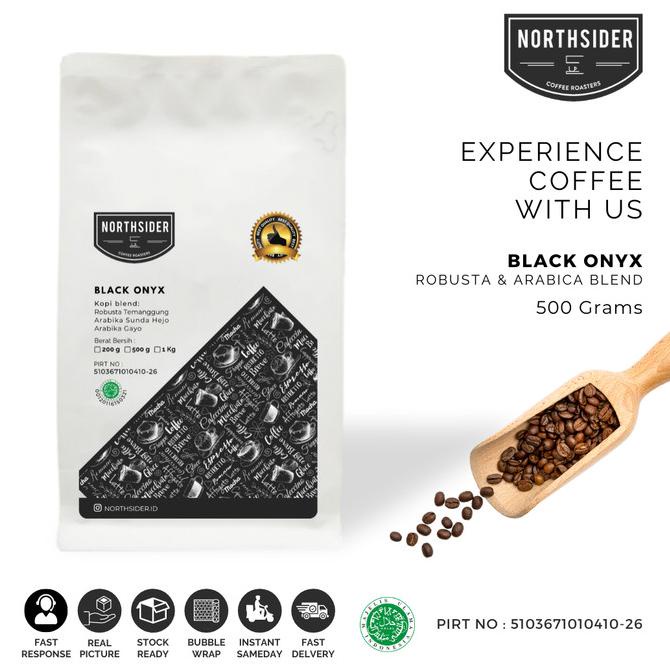 

[ COD ] BIJI KOPI SUSU BLACK ONYX BLEND - 500GR NORTHSIDER COFFEE STOK TERBATAS Kode 288