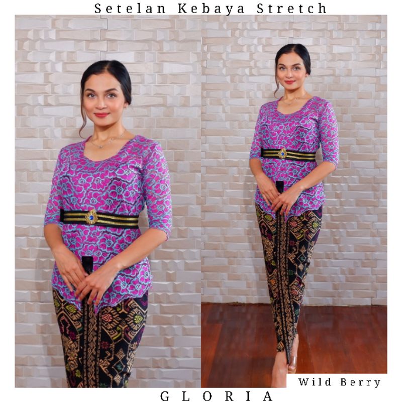 Setelan Kebaya Kutubaru Stretch Twotone Gloria