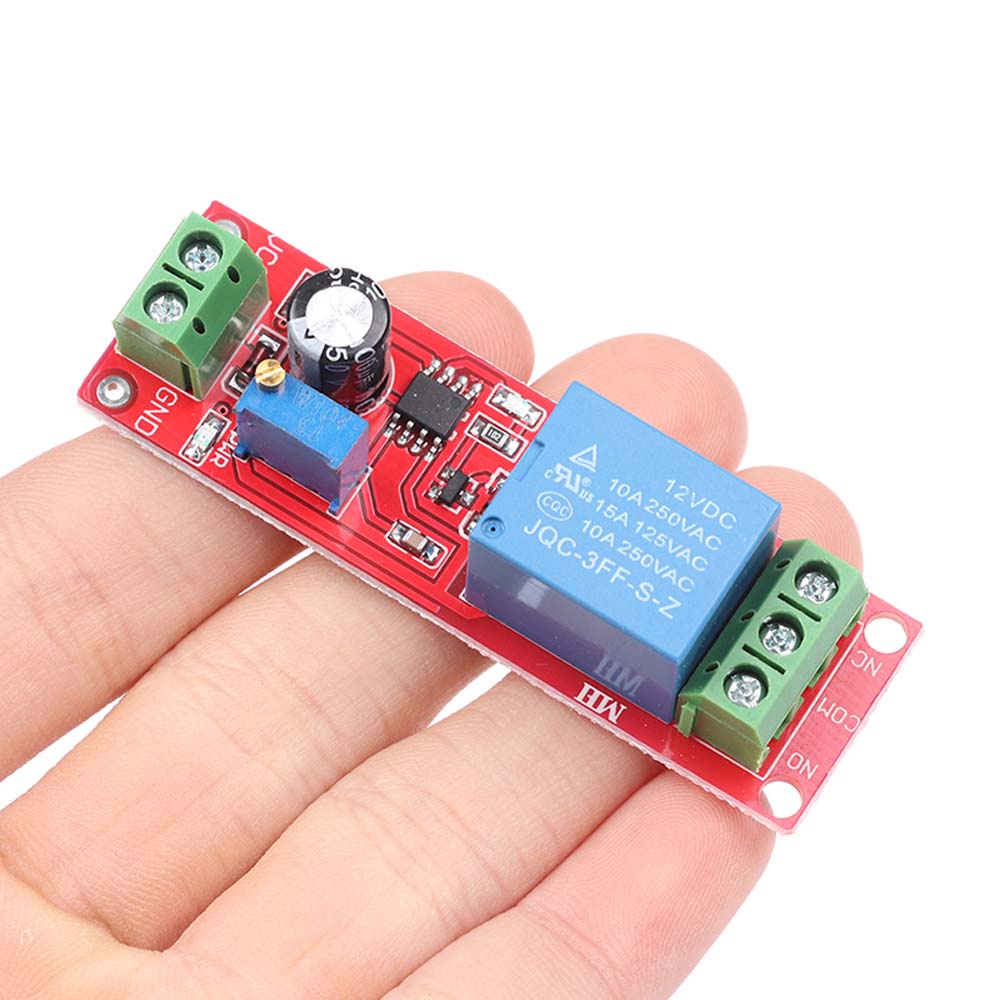 QUINTON 1pcs Time delay relay Module NE555 Delay relay shield Relay Module Adjustable Module For Arduino Durable DC 5V / 12V Controller Relays Timer Switch