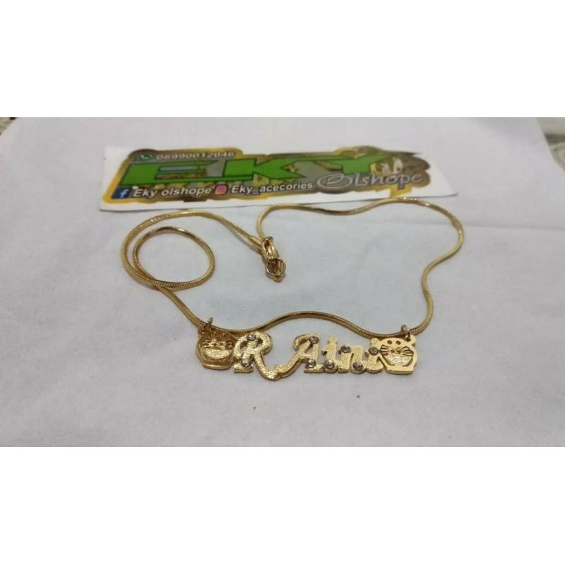 KALUNG NAMA TITANIUM FASHION CEWEK KEKINIAN