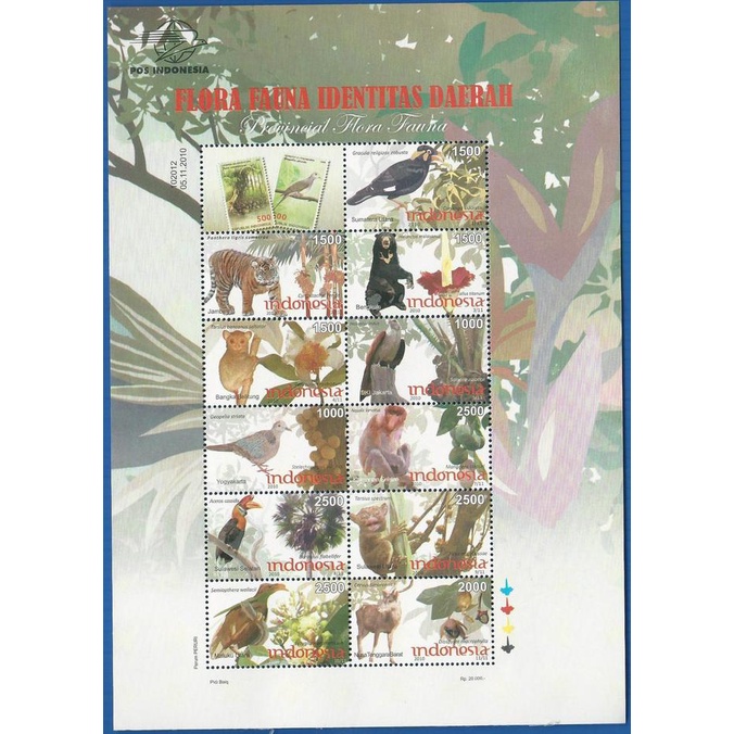 

Big Sale Perangko/Prangko Indonesia Fullsheet Flora Fauna Identitas Daerah 2010 Big Sale