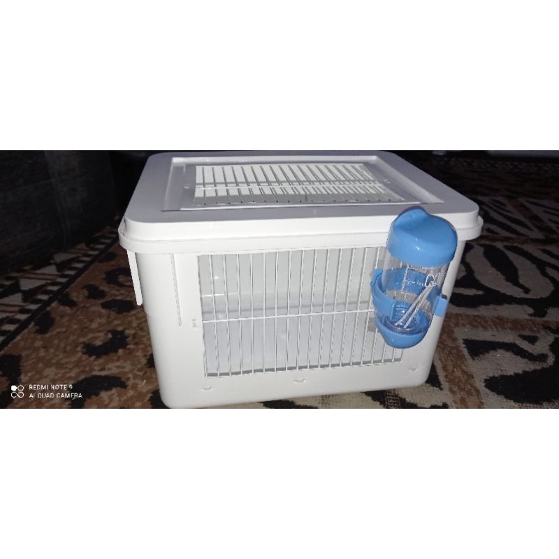 COD/BAYAR DITEMPAT KANDANG/BOX JERUJI BESI +DOT MINUM HAMSTER/LANDAK MINI/GEBRIL/KADAL DLL-2