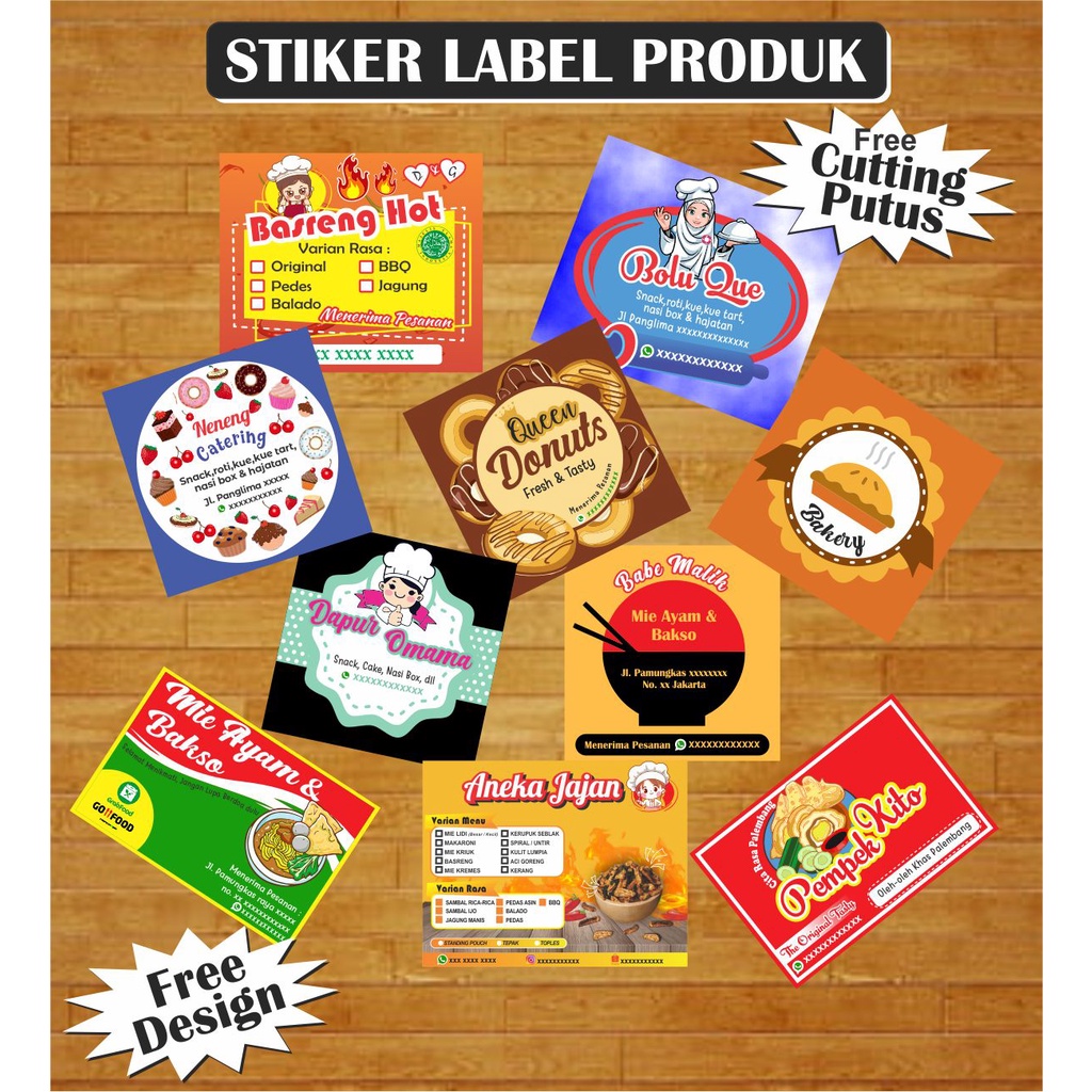 

480 PCS Stiker Label Usaha/ Stiker Kemasan / Stiker Produk