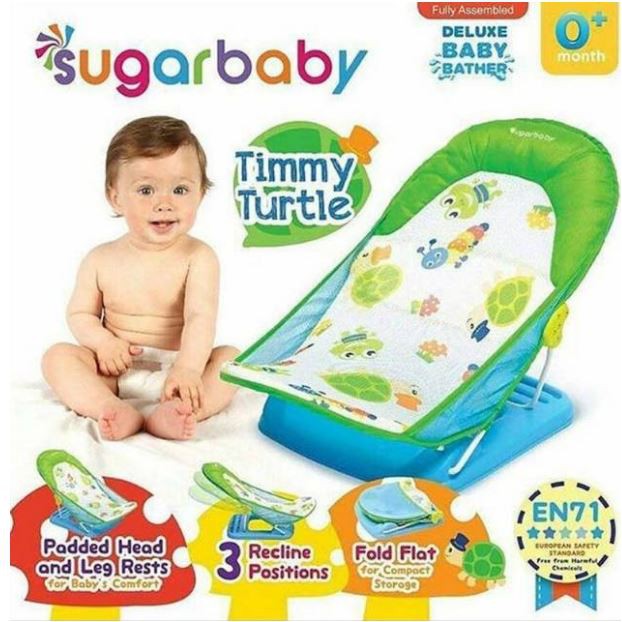 SUGAR BABY  BATH TUB Bak Mandi Bayi | Deluxe Baby BATHER KURSI MANDI Bayi