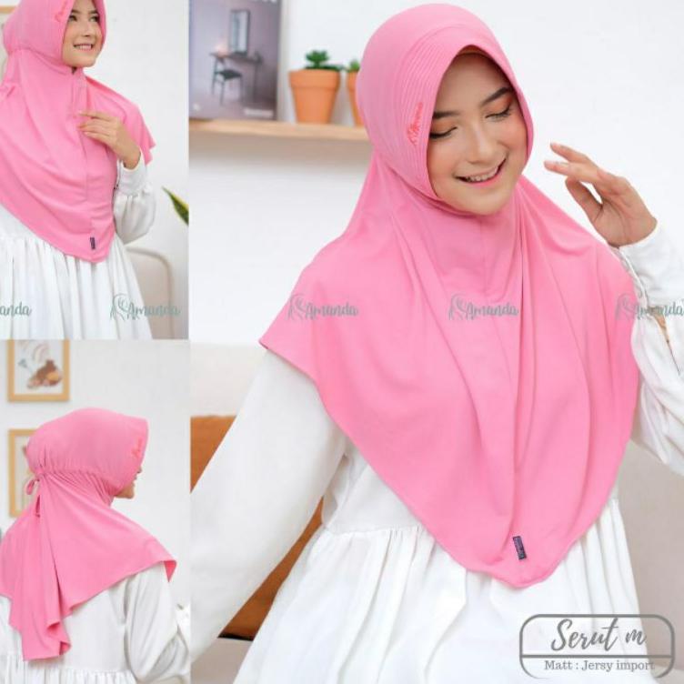 [PRM.01Jl22ᵀ] HARGA RESELLER JILBAB SERUT AMANDA ORIGINAL 100℅ /HIJAB SERUT AMANDA POLOS PET BORDIL 