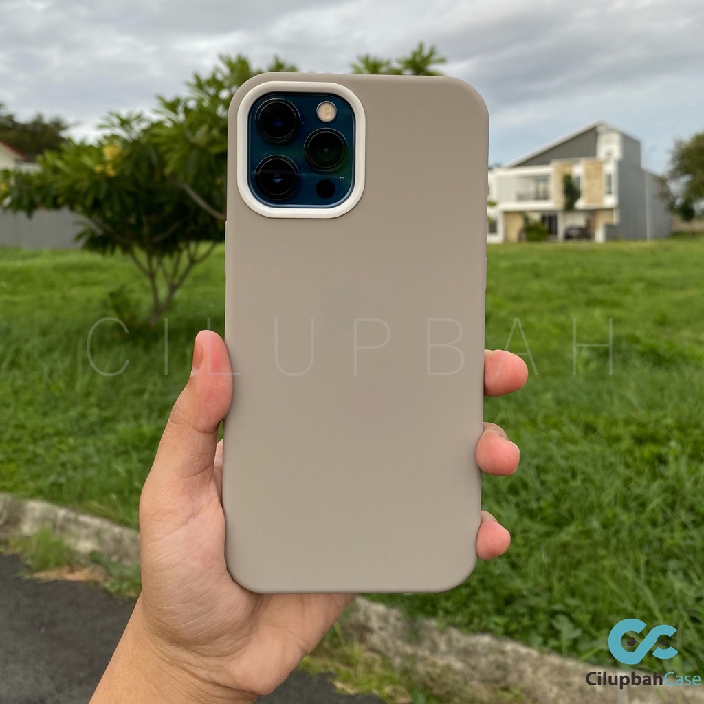 Premium Full Cover Softcase (3) for iPhone 6 7 8 6+ 7+ 8+ SE X XS XR 11 12 13 Mini Pro Max-Dusty Grey